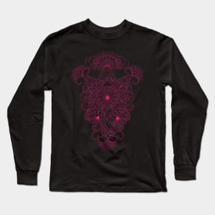 Minimalist Medallion Flower art-Sacred Mandala Flower Long Sleeve T-Shirt